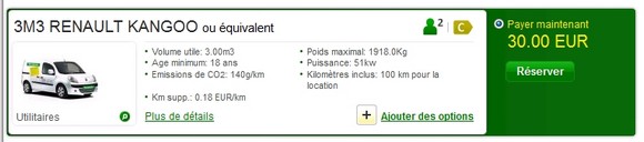 europcar promo location kangoo