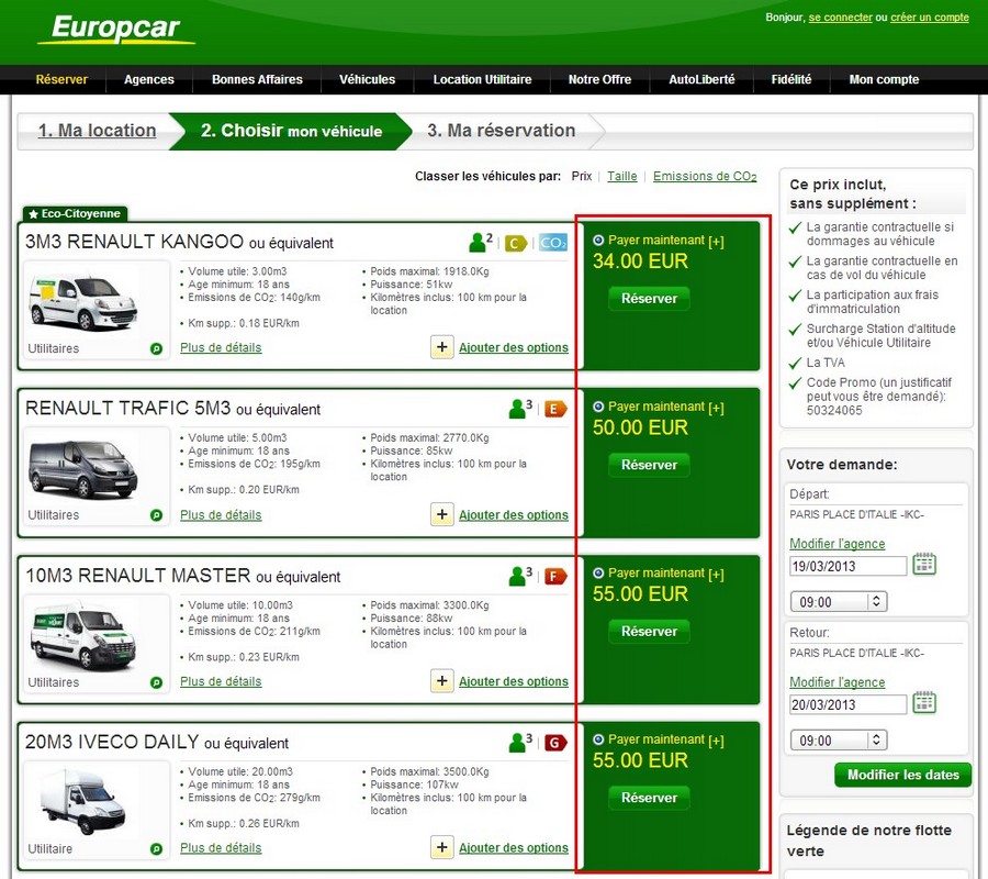 Europcar discount coupon