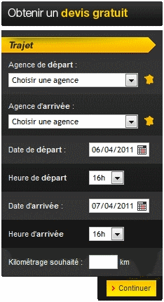 tarifs location utilitaire aller simple