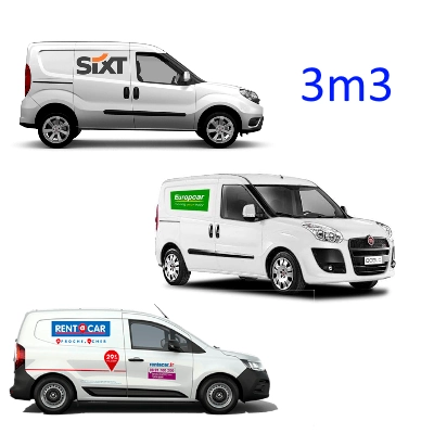 exemples de camionnettes d'un volume de 3m3